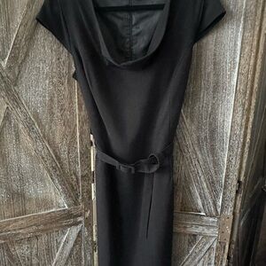 Calvin Klein Black Midi Dress with Belt